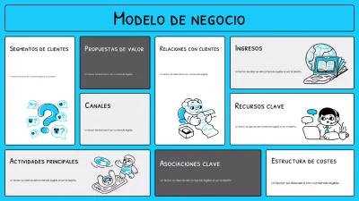 blue modern business plan layout