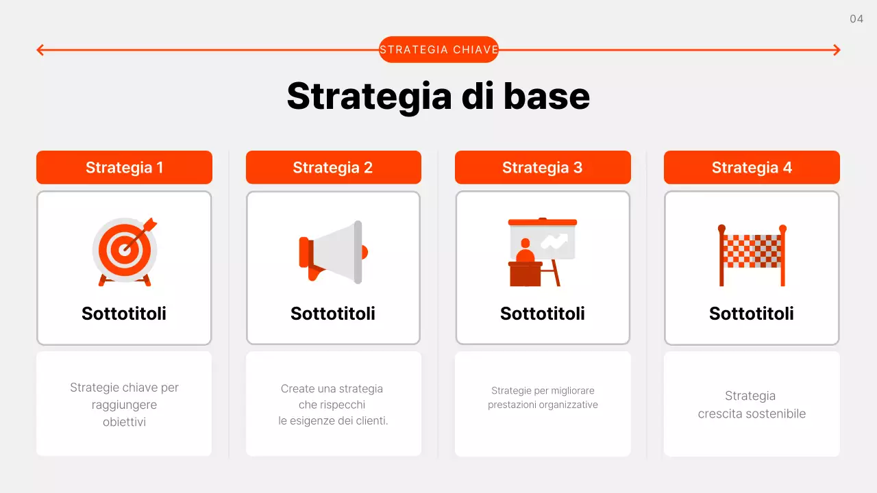 Il piano aziendale semplice grigio spiegato