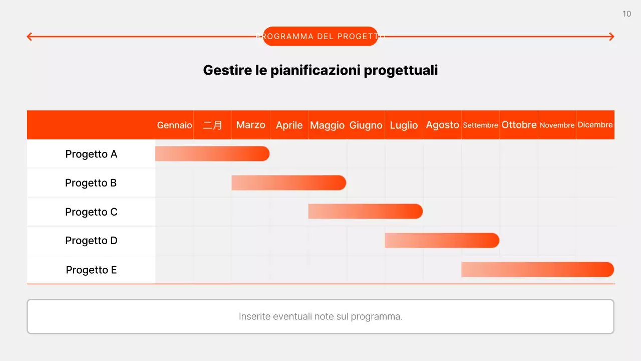 Il piano aziendale semplice grigio spiegato