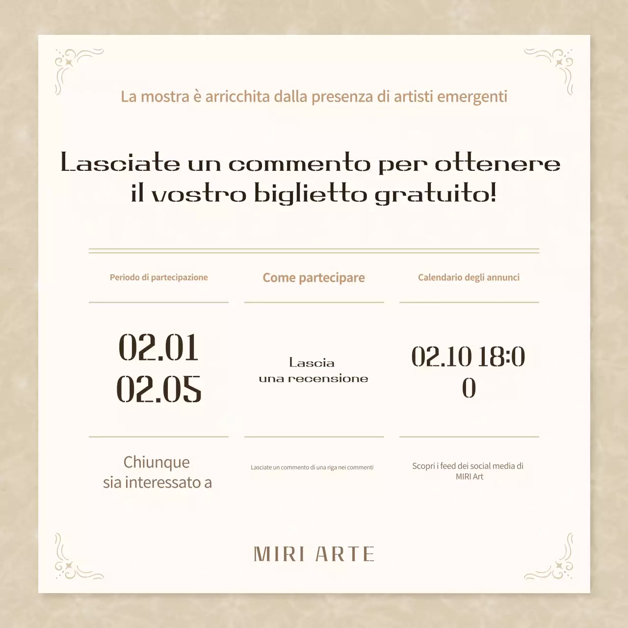 Eventi della mostra Brown Vintage