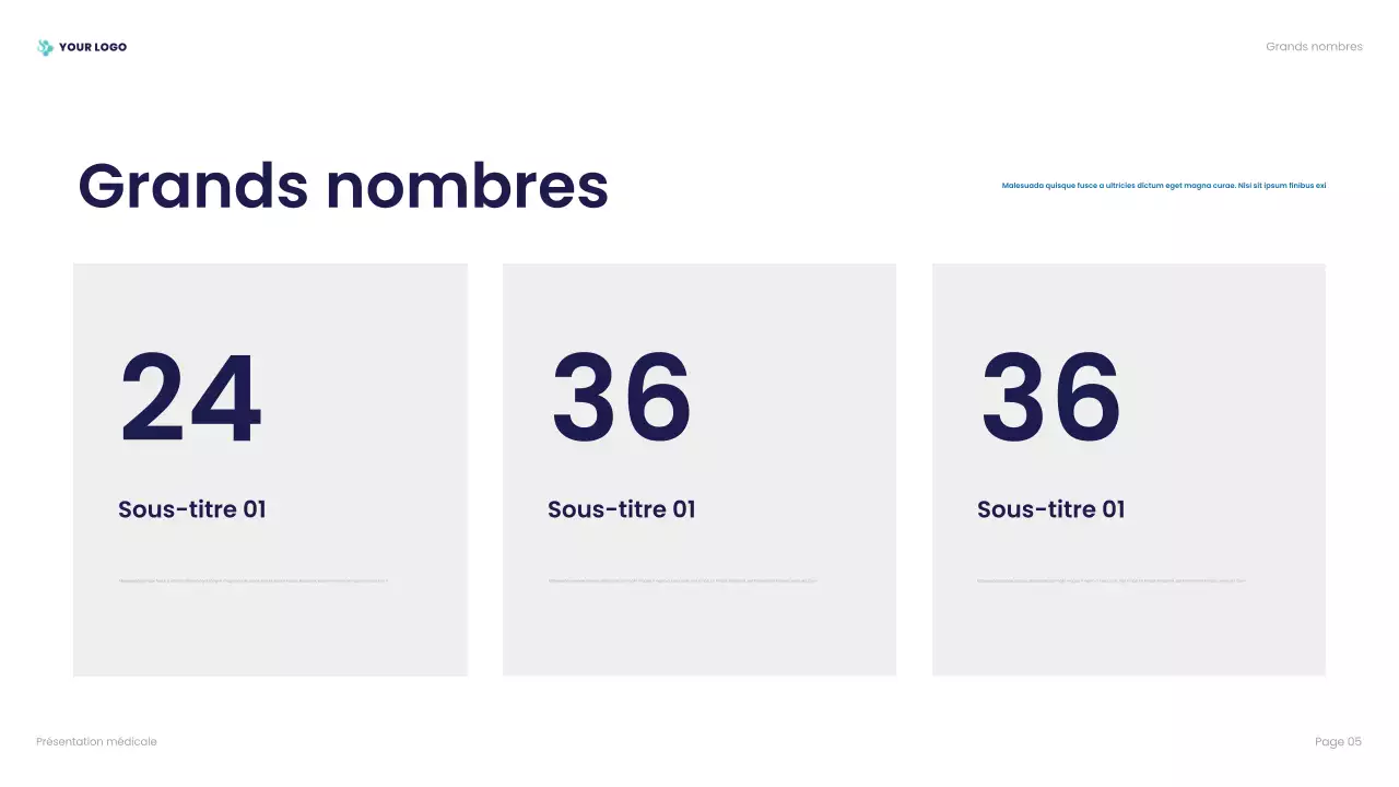 présentation professionnelle bleue des soins de santé