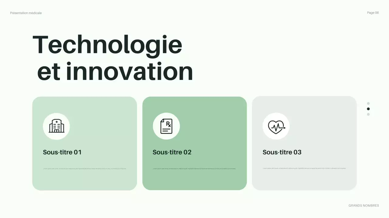 présentation des soins de santé modernes et écologiques