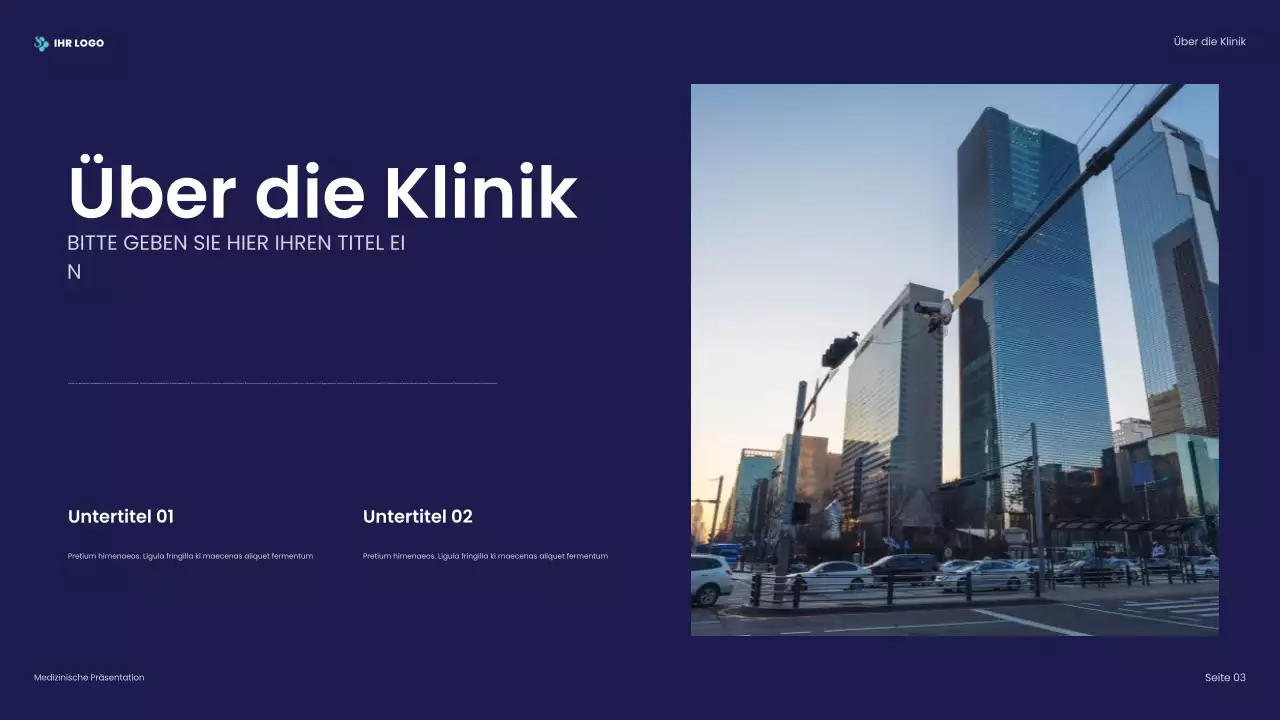 blue professional healthcare Präsentation