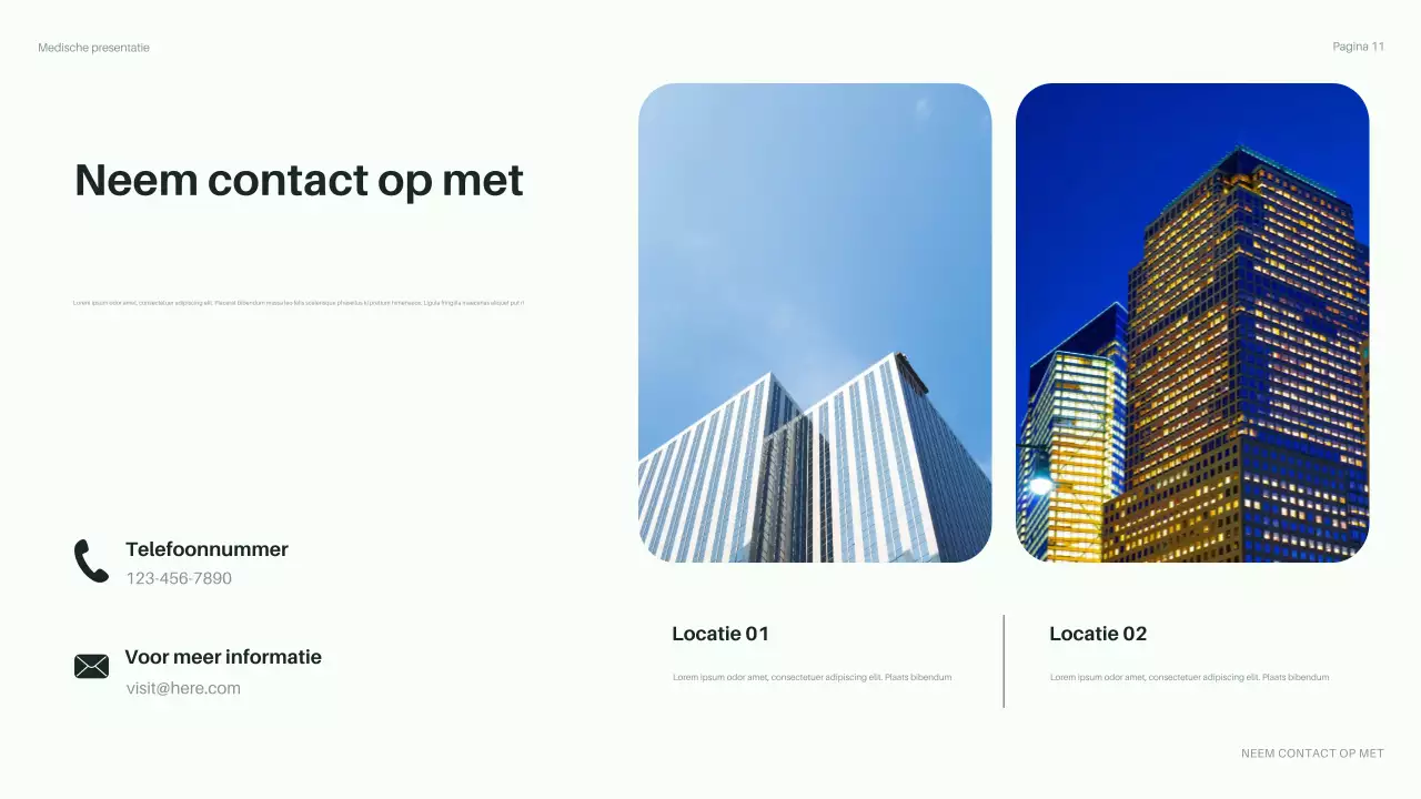 presentatie groene moderne gezondheidszorg