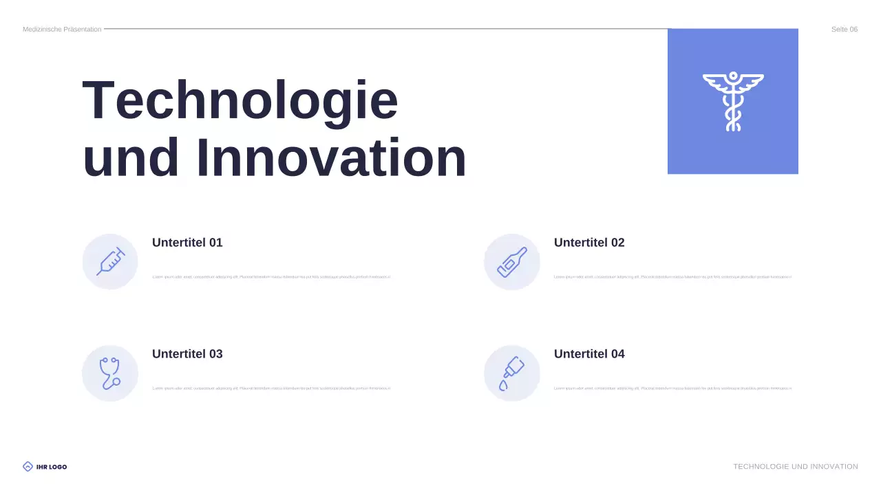 blue modern healthcare Präsentation