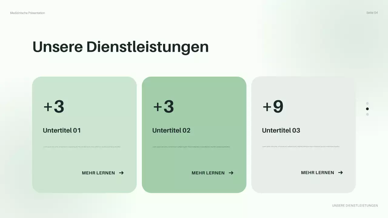Präsentation des modernen grünen Gesundheitswesens