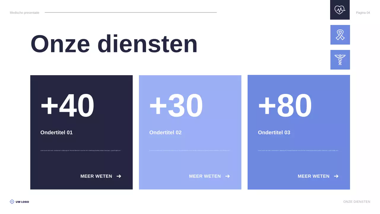 presentatie blauwe moderne gezondheidszorg