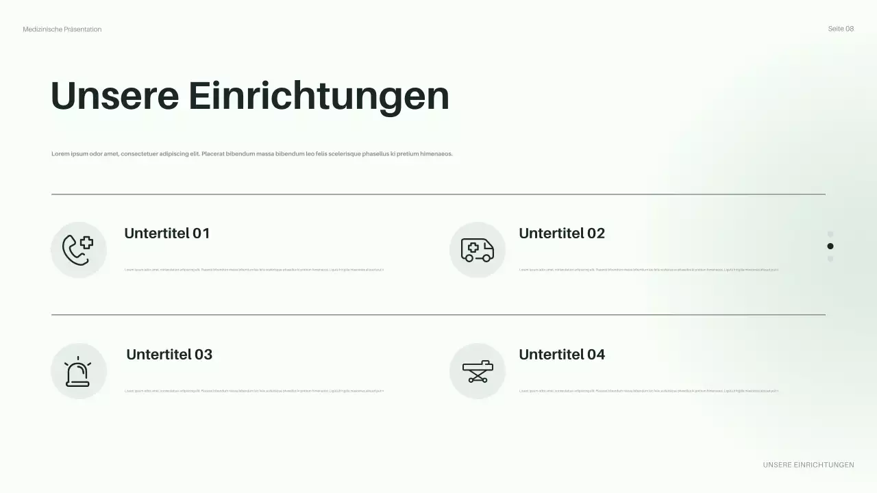 Präsentation des modernen grünen Gesundheitswesens