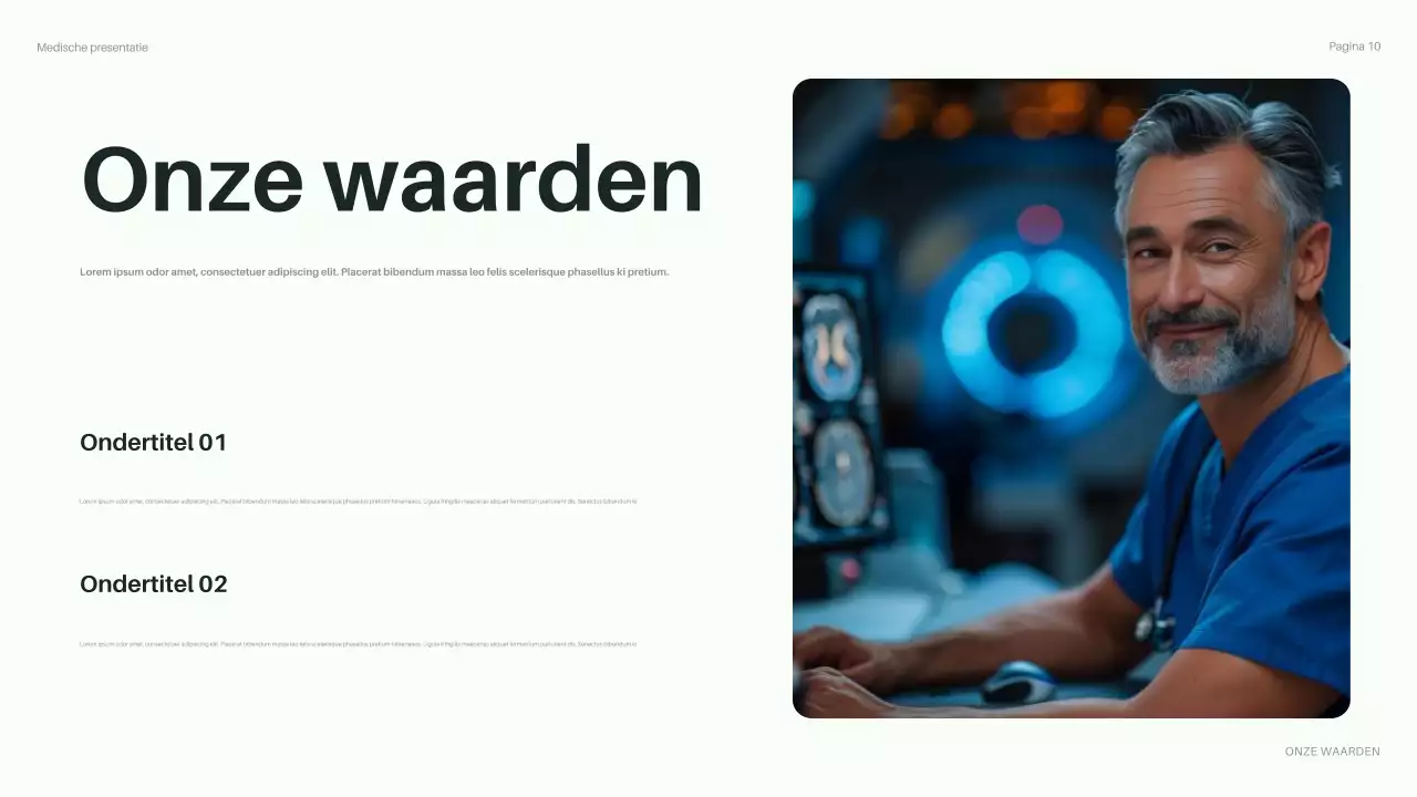 presentatie groene moderne gezondheidszorg