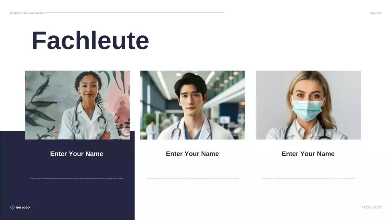 blue modern healthcare Präsentation