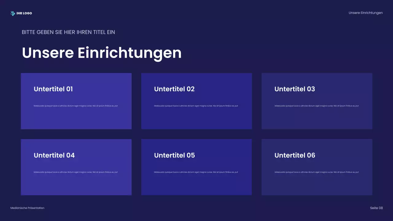 blue professional healthcare Präsentation