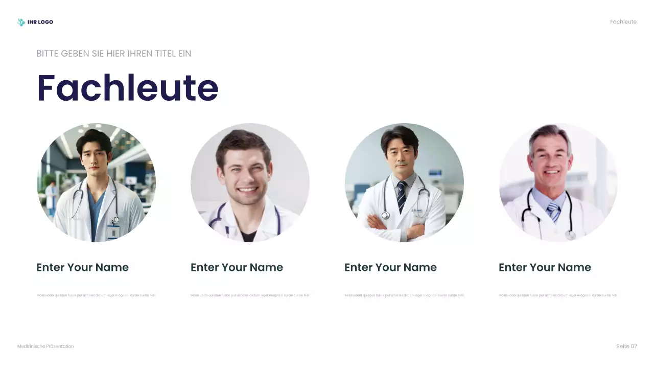 blue professional healthcare Präsentation