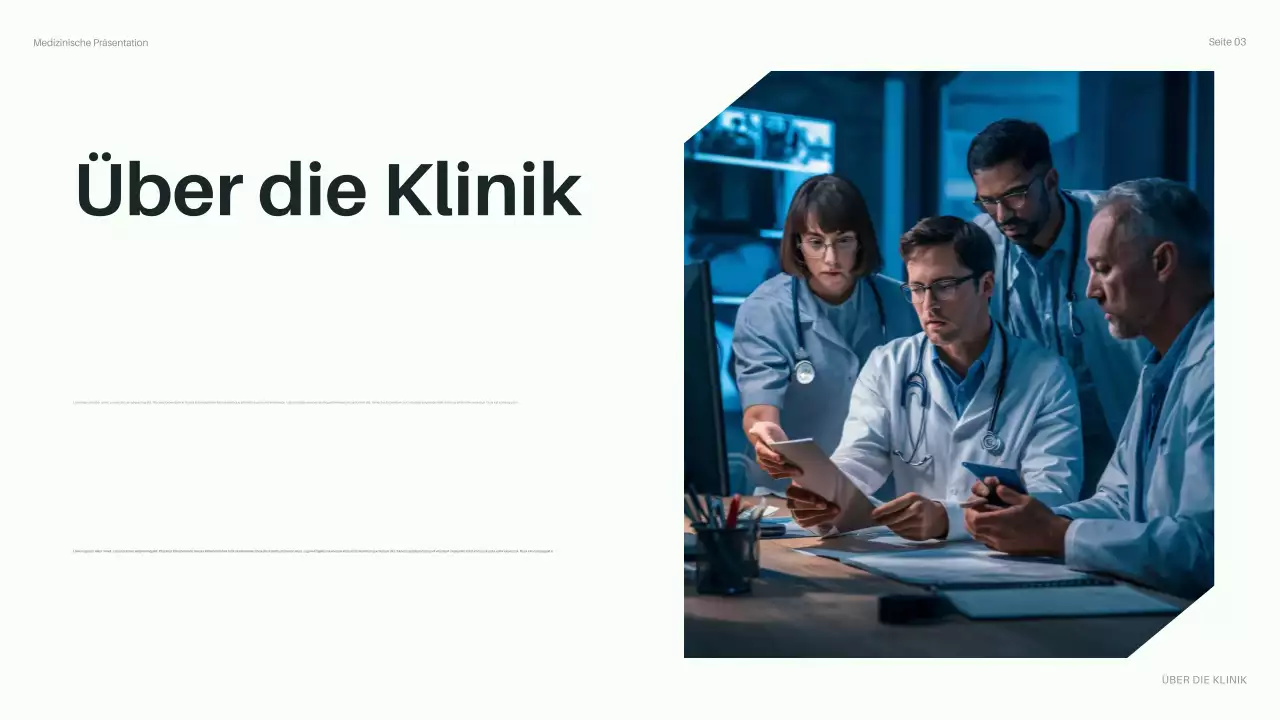 Präsentation des modernen grünen Gesundheitswesens