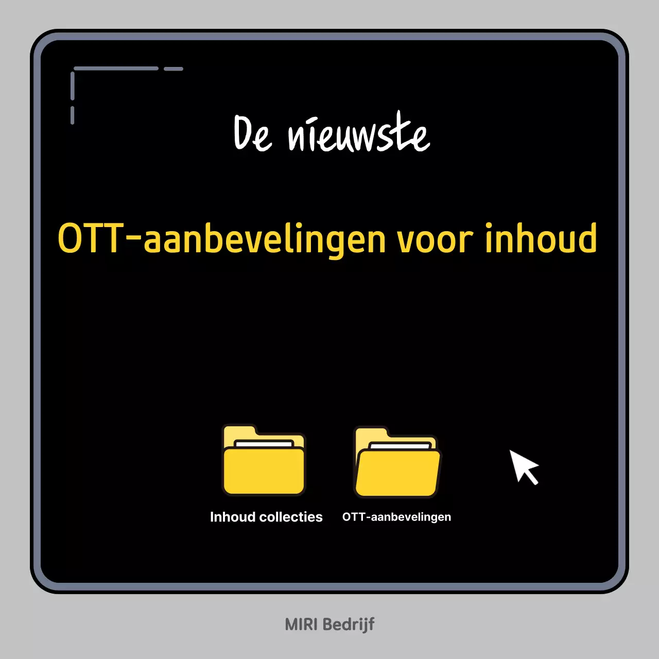 Zwarte moderne OTT-aanbevelingen voor inhoud