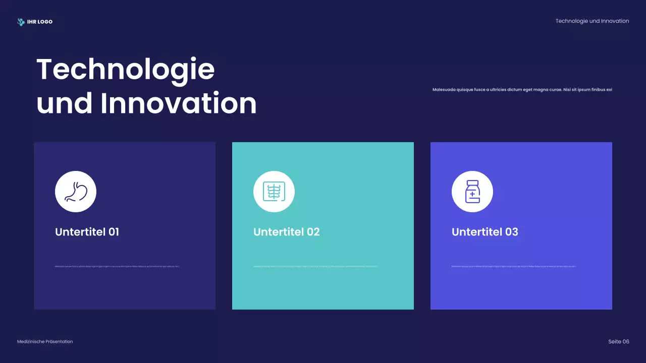 blue professional healthcare Präsentation