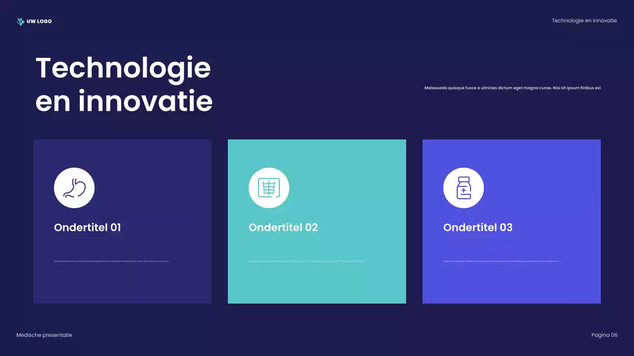 presentatie blauwe professionele gezondheidszorg