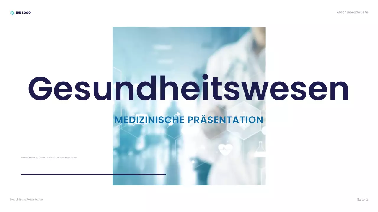blue professional healthcare Präsentation