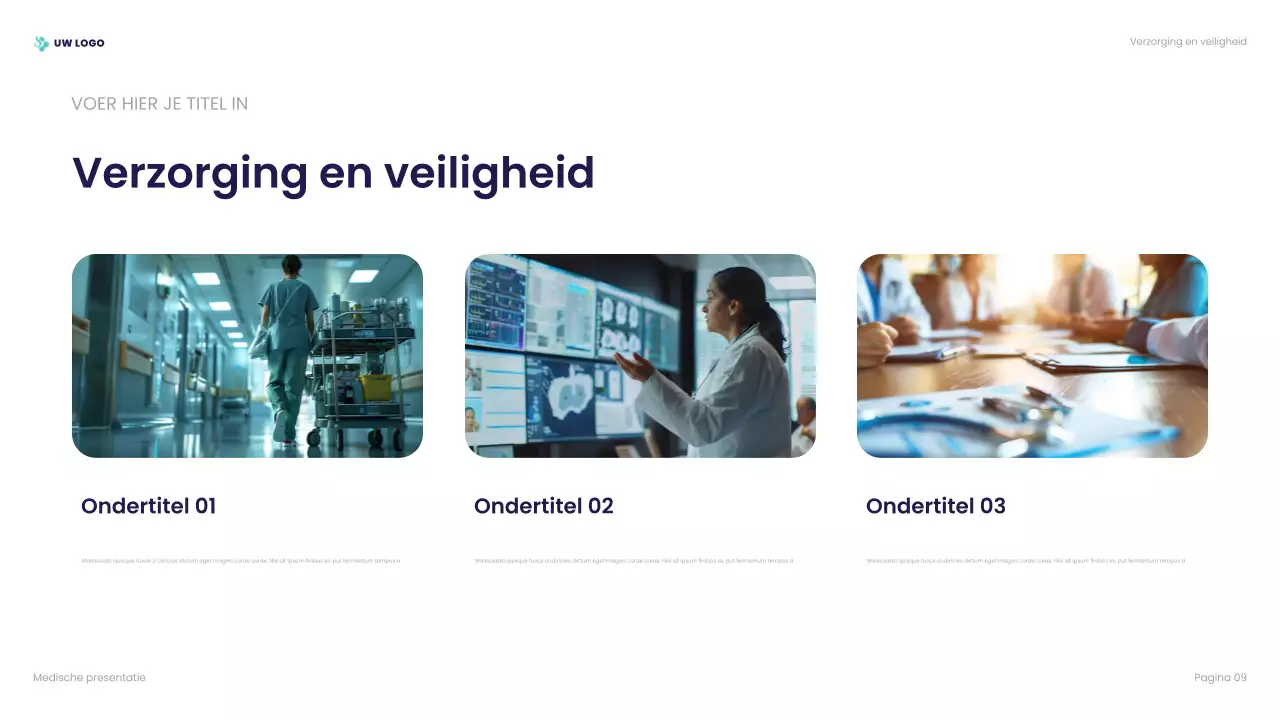 presentatie blauwe professionele gezondheidszorg