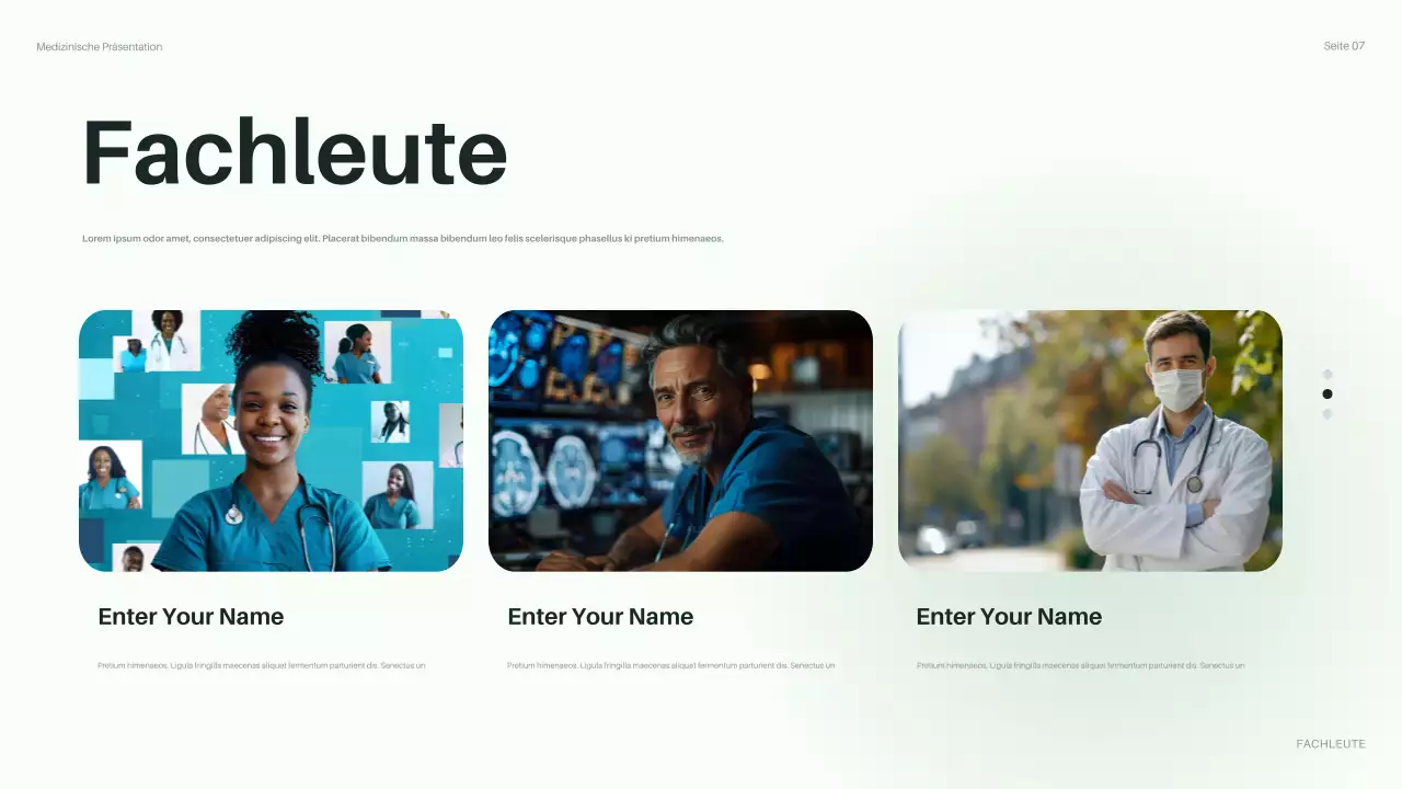 Präsentation des modernen grünen Gesundheitswesens