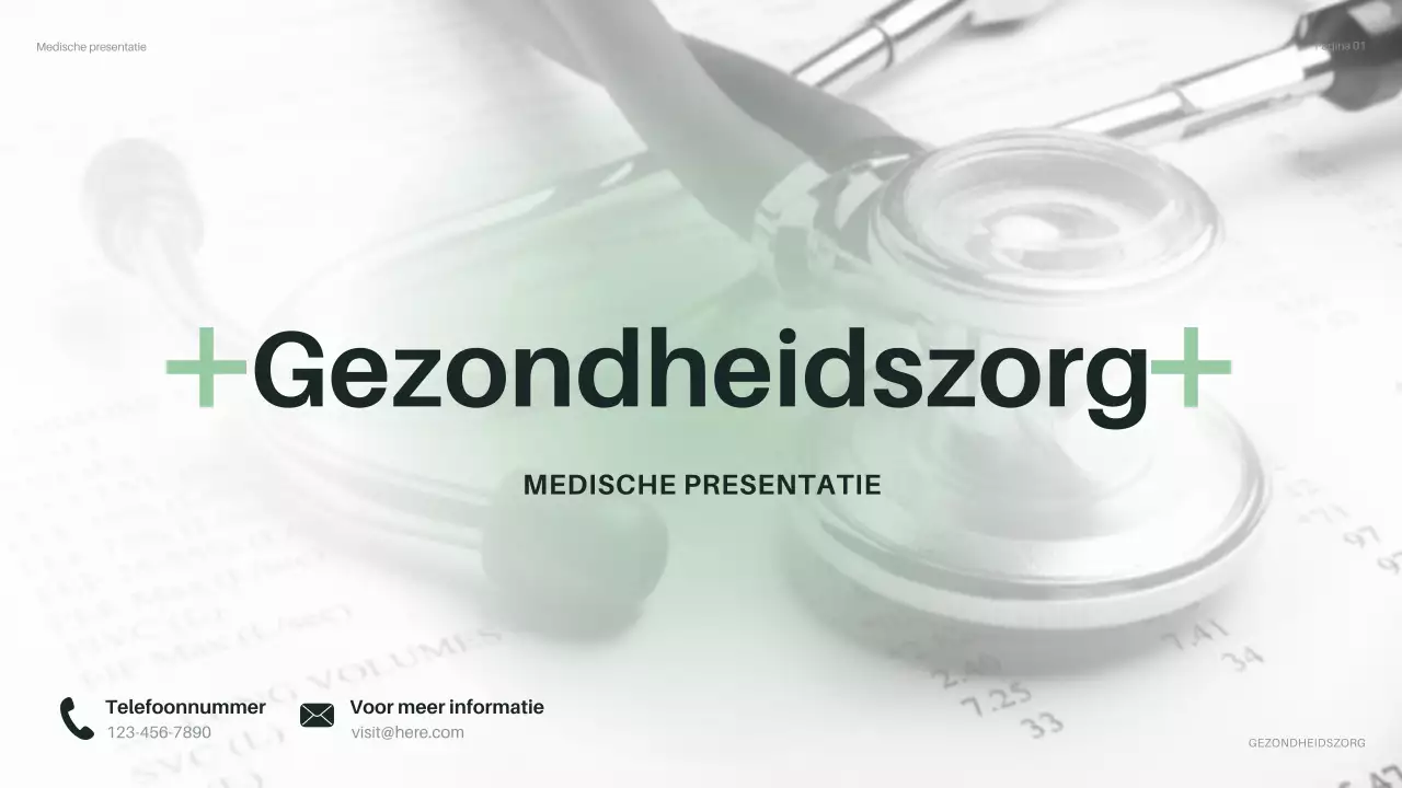 presentatie groene moderne gezondheidszorg