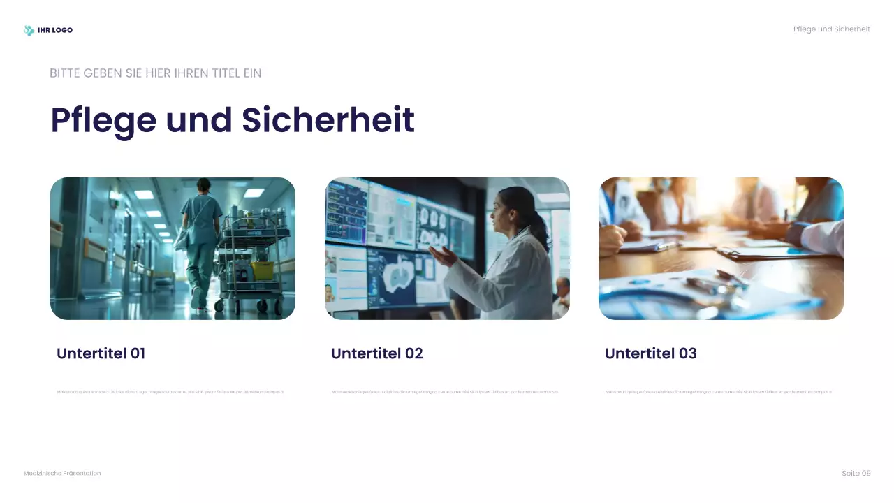 blue professional healthcare Präsentation