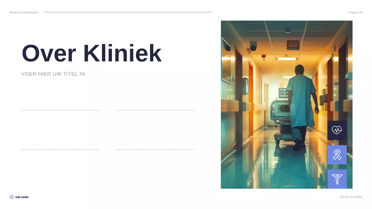 presentatie blauwe moderne gezondheidszorg