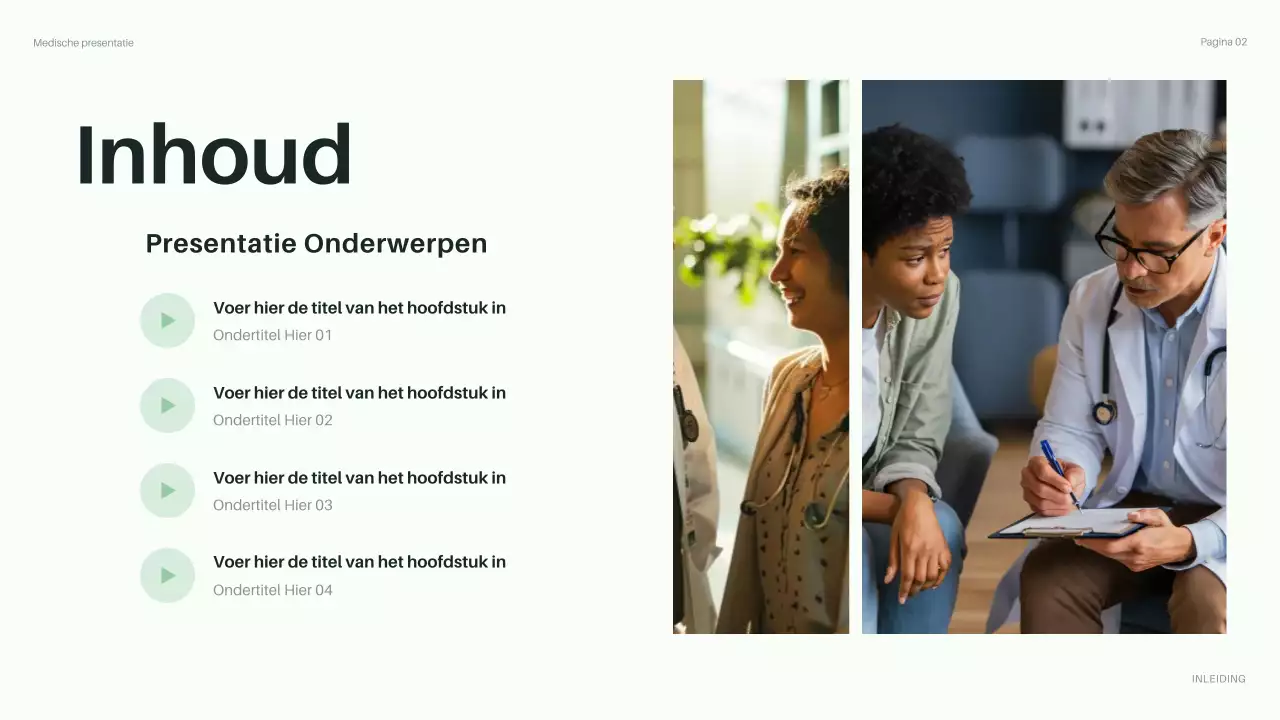 presentatie groene moderne gezondheidszorg