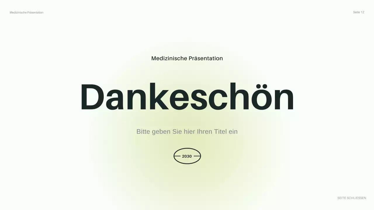 Präsentation des modernen grünen Gesundheitswesens