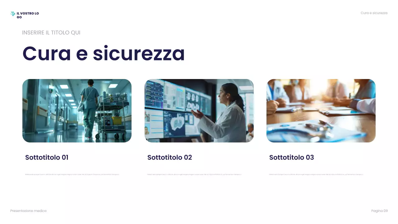 presentazione professionale sanitaria blu