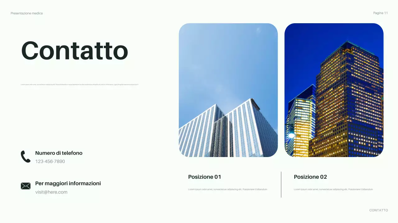 presentazione della sanità verde moderna