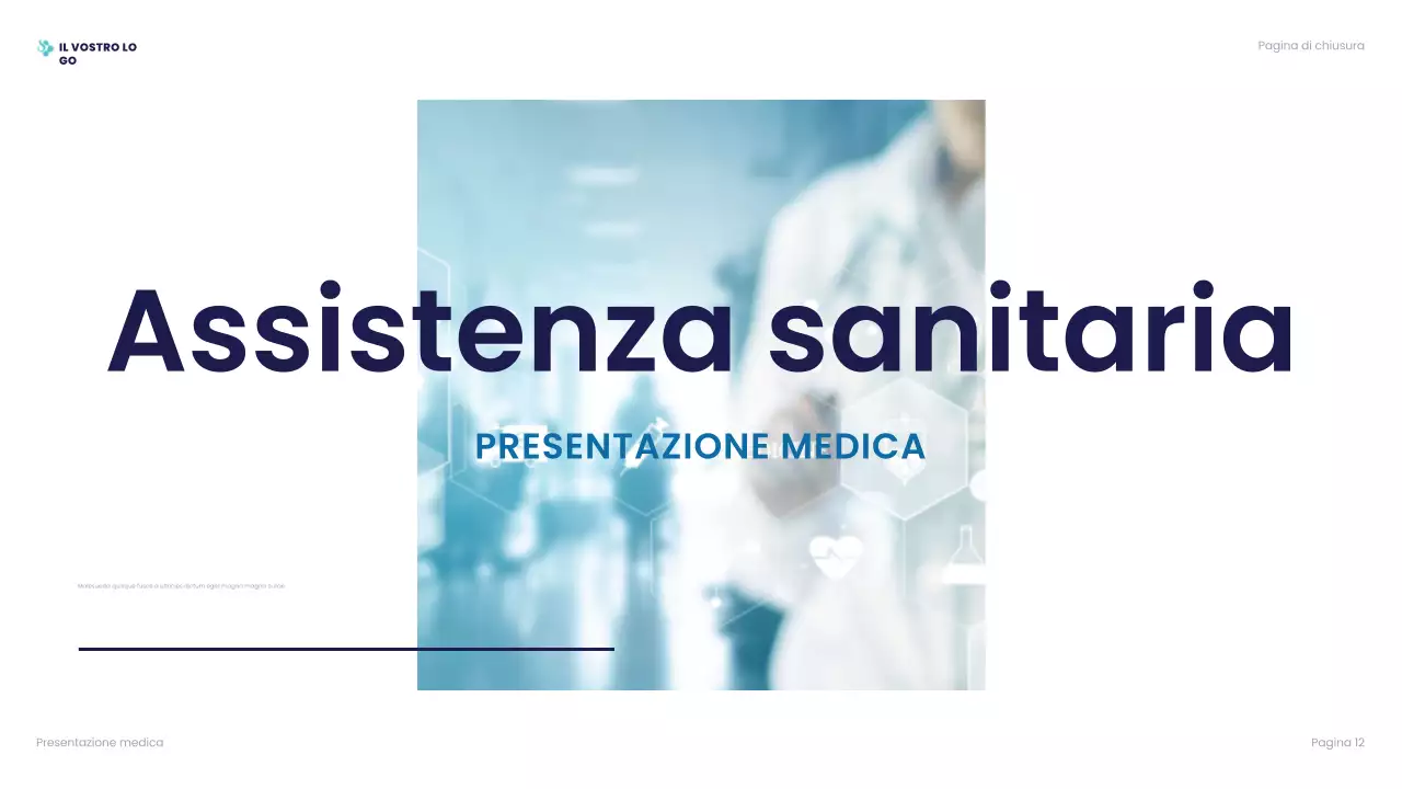 presentazione professionale sanitaria blu