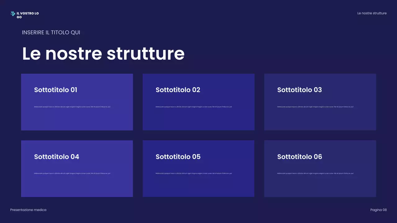 presentazione professionale sanitaria blu