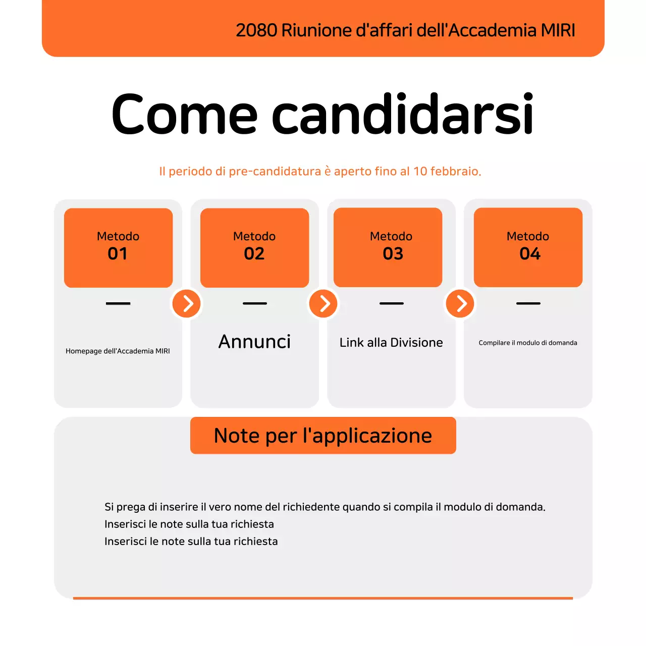 Arancione Reclutamento apprendisti semplice