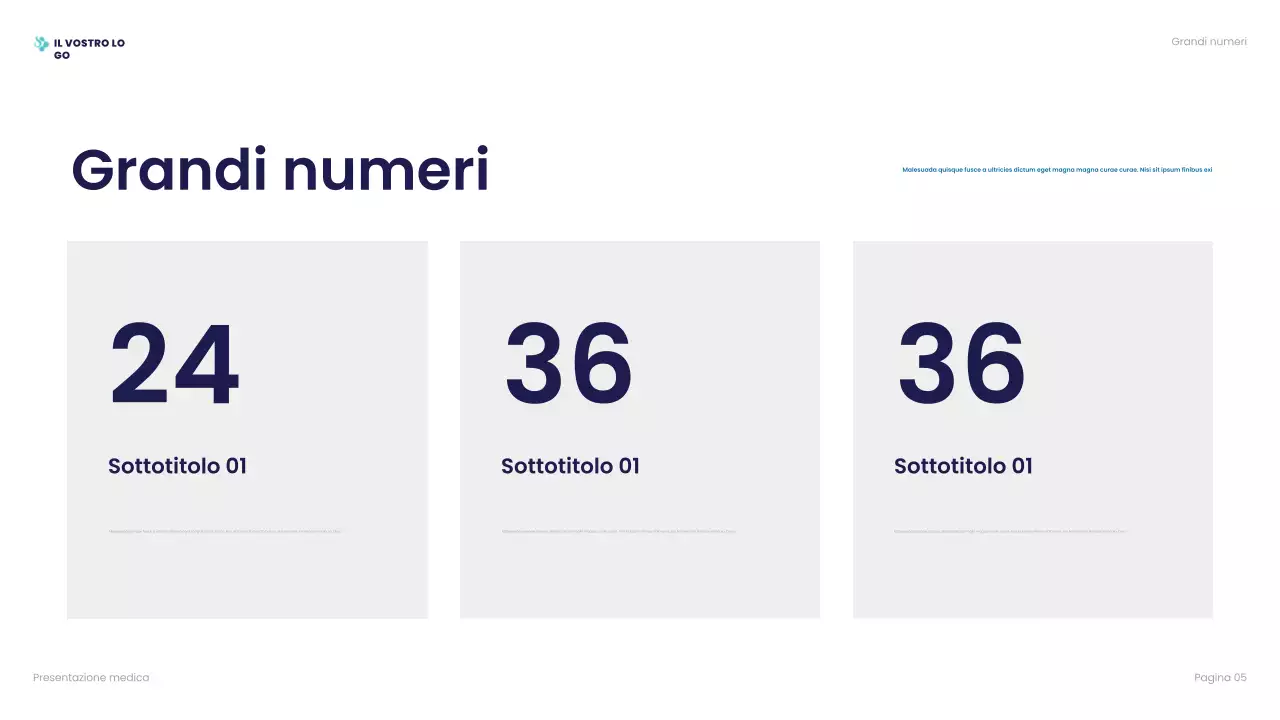 presentazione professionale sanitaria blu