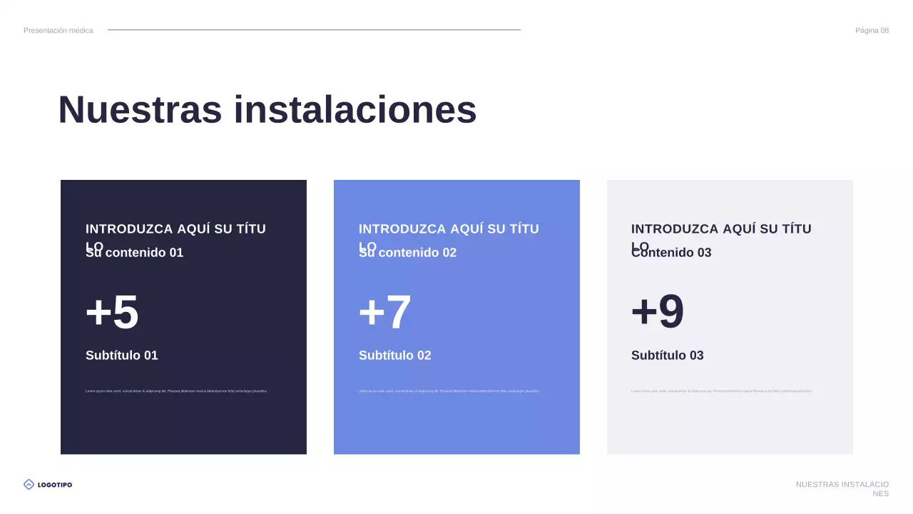 presentación de blue modern healthcare