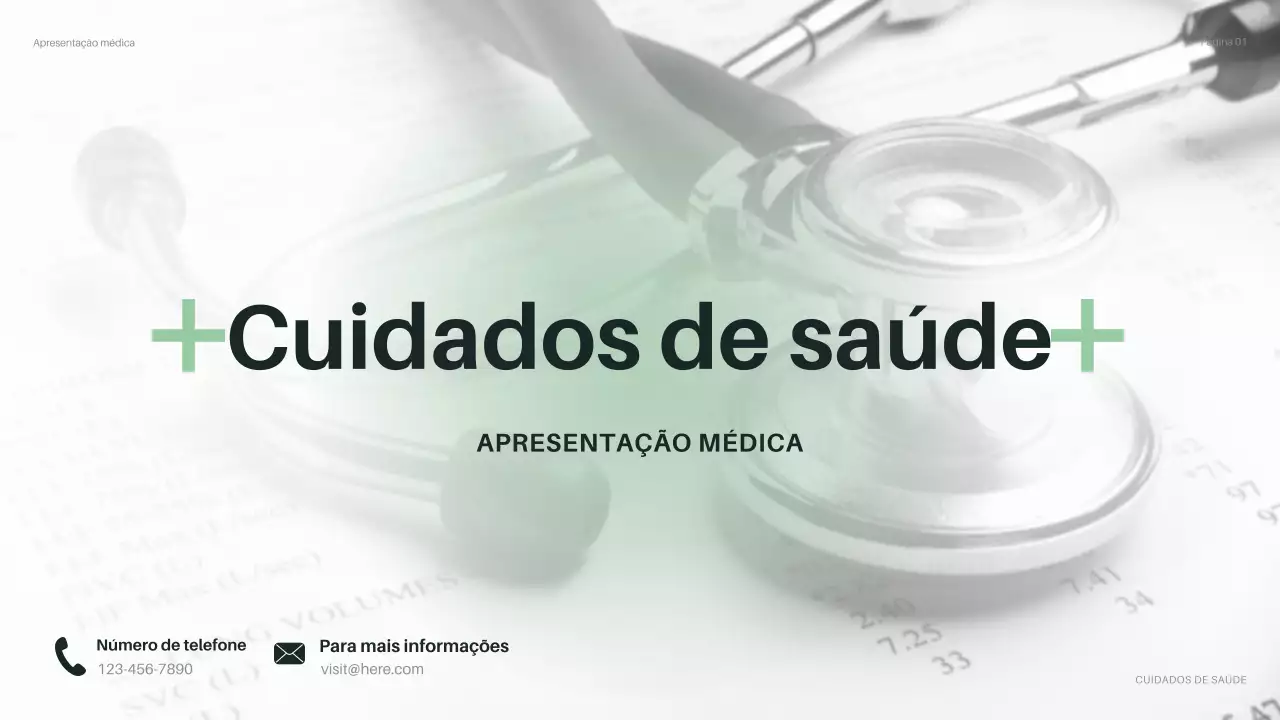 apresentação de cuidados de saúde ecológicos e modernos