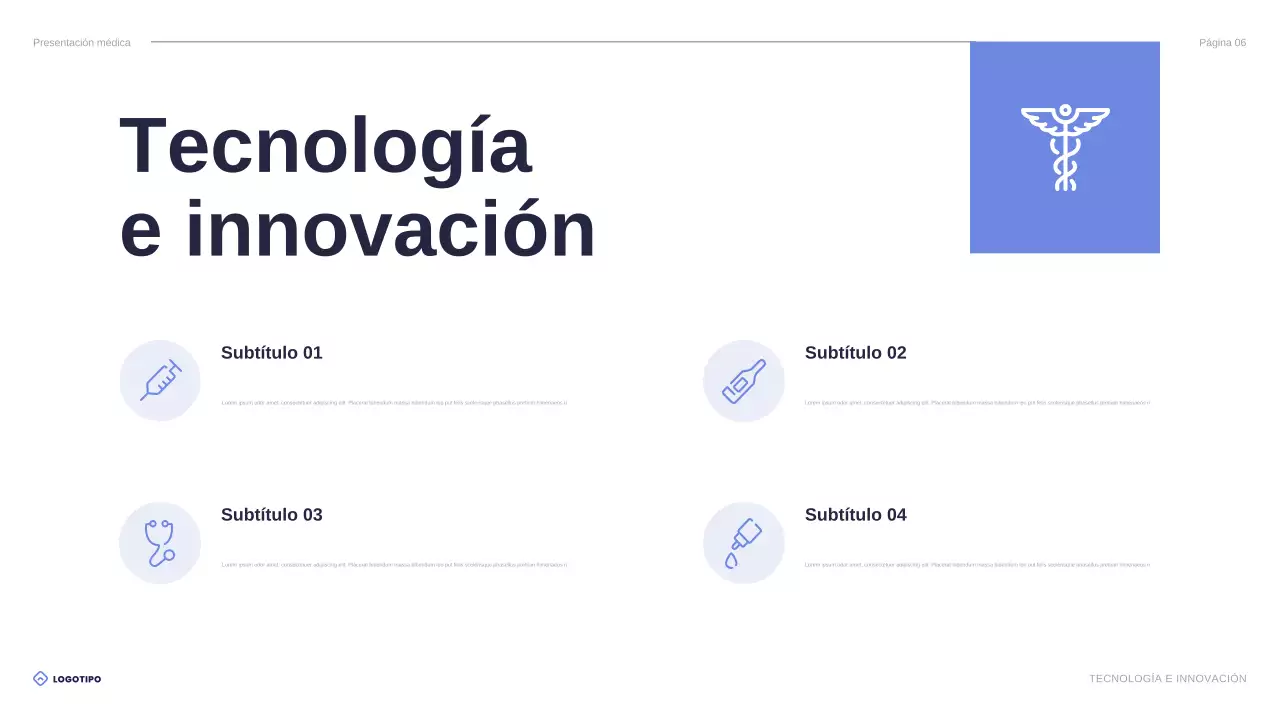 presentación de blue modern healthcare