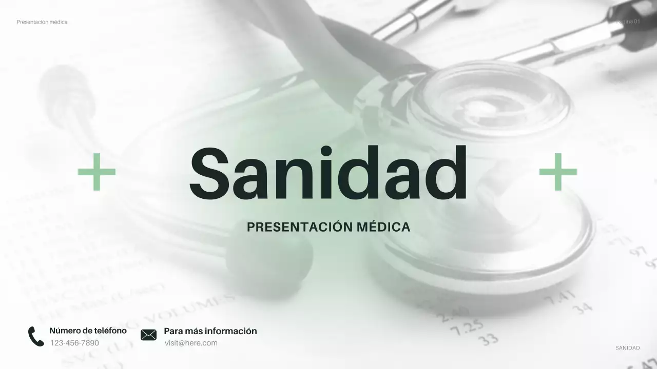 presentación de la sanidad moderna y ecológica