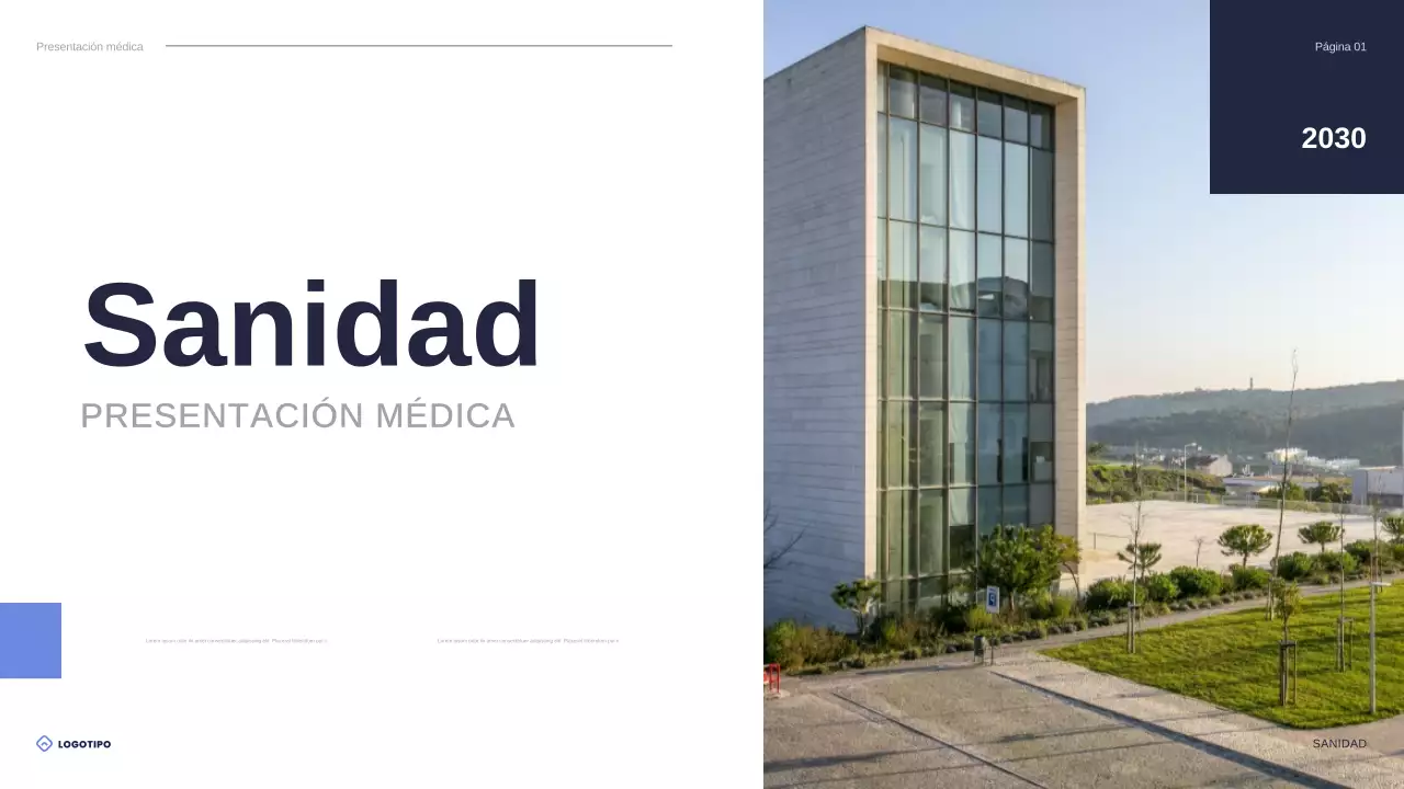 presentación de blue modern healthcare