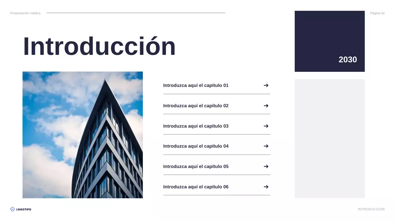 presentación de blue modern healthcare