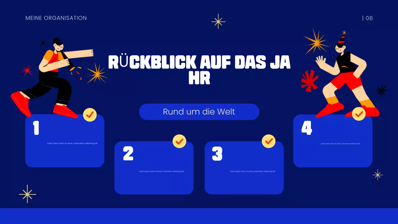 Blaues Neujahr Präsentation