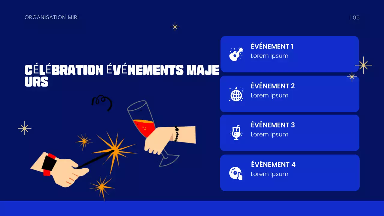 Présentation du Nouvel An bleu