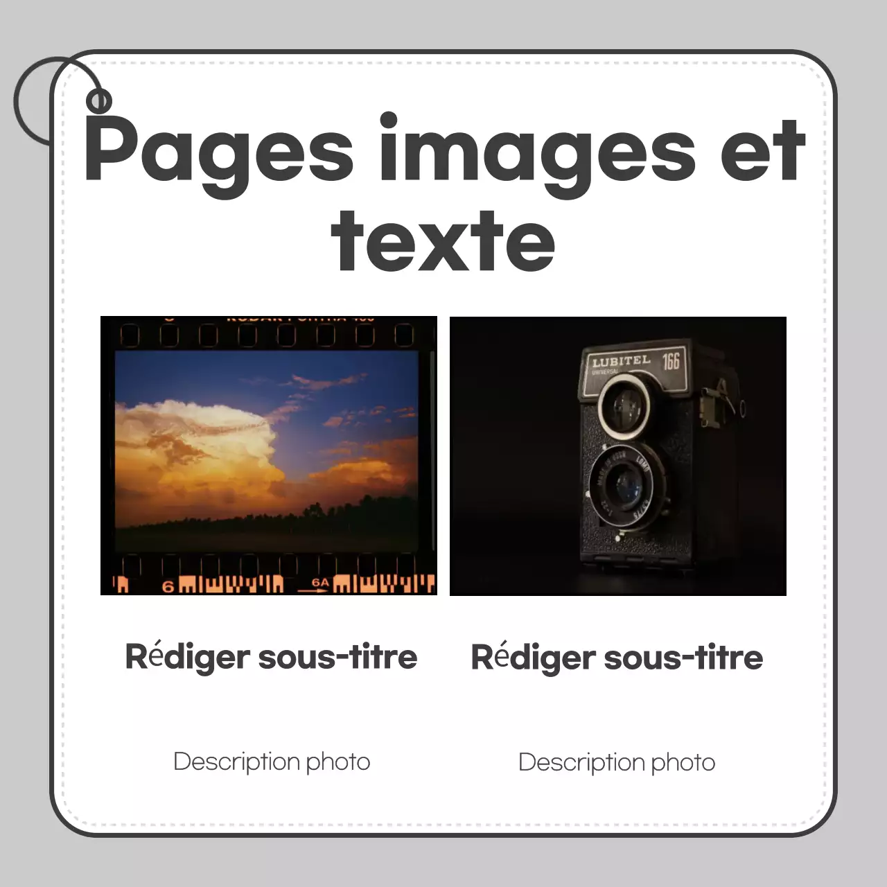 Carte simple grisePromouvoir l'actualité