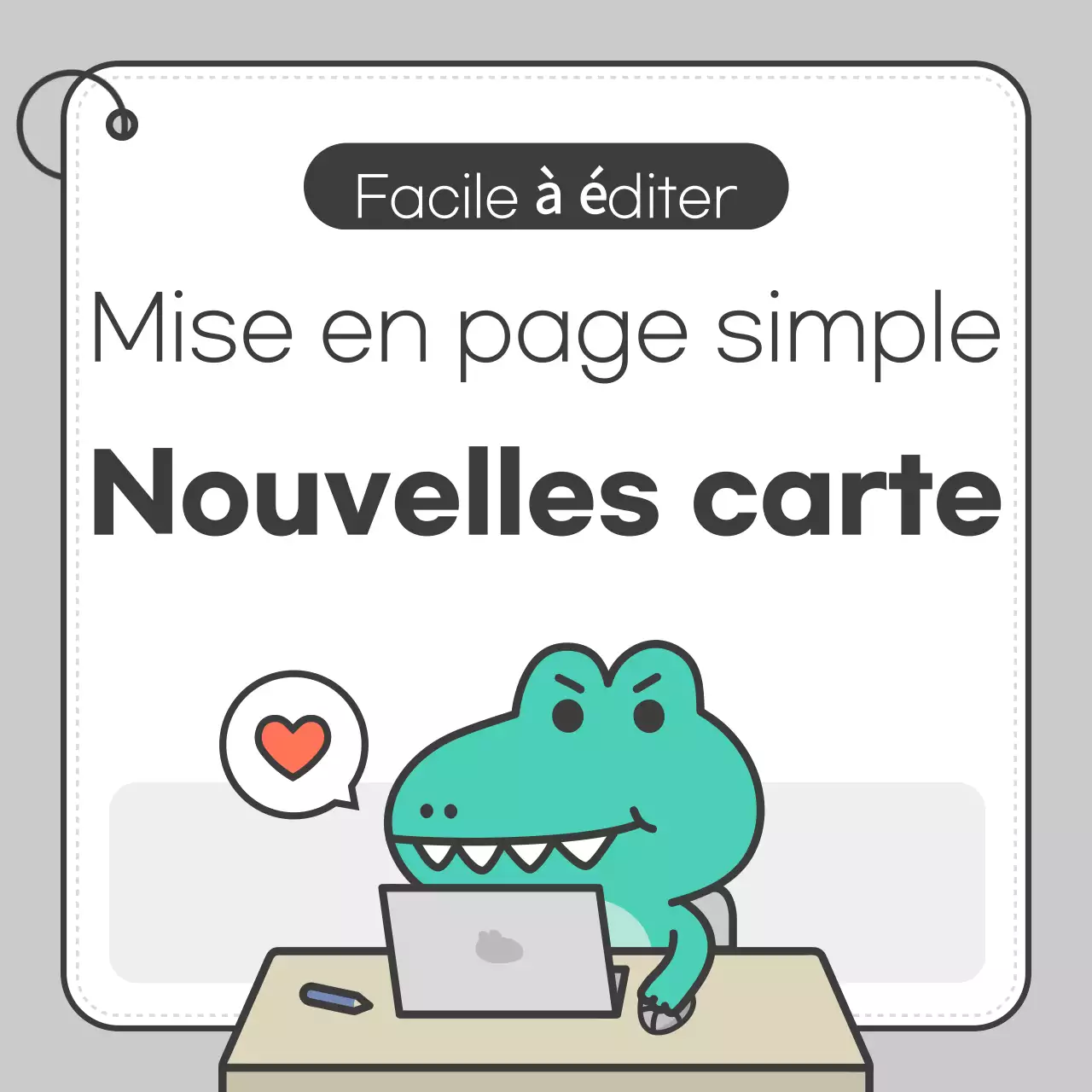 Carte simple grisePromouvoir l'actualité