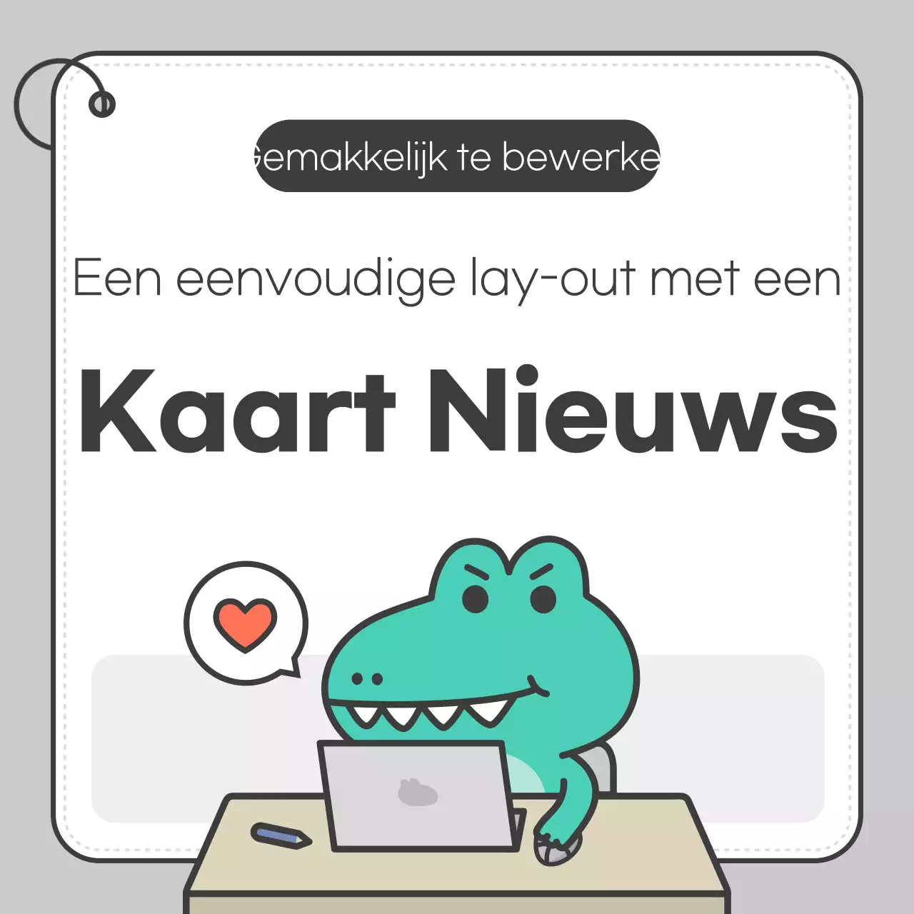 Grijze eenvoudige kaartPromoot nieuws