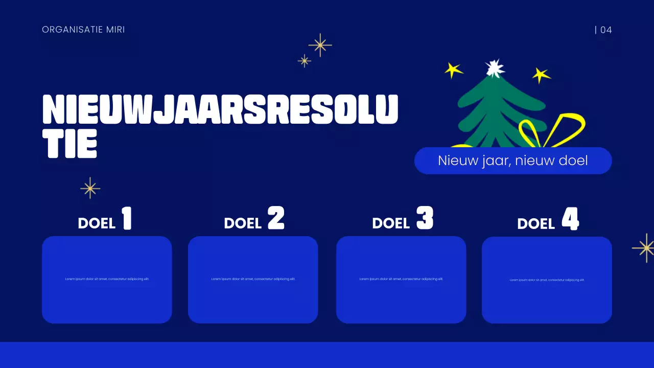 Blauw Nieuwjaar Presentatie