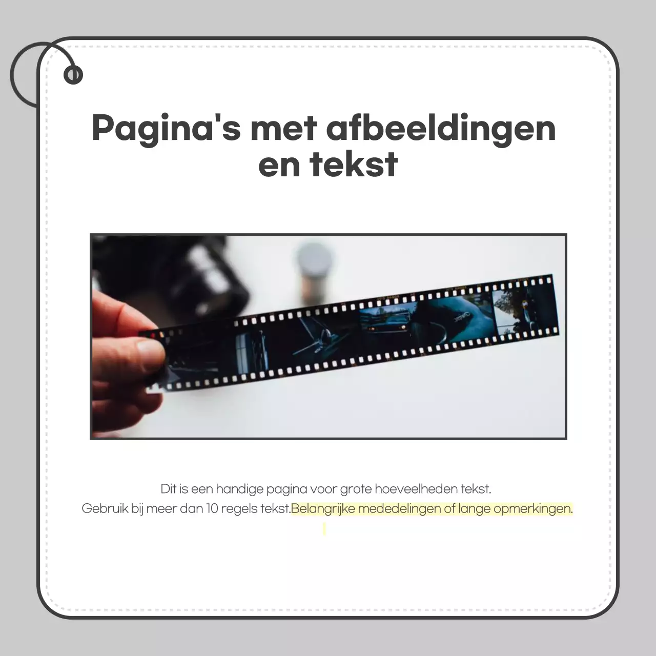 Grijze eenvoudige kaartPromoot nieuws