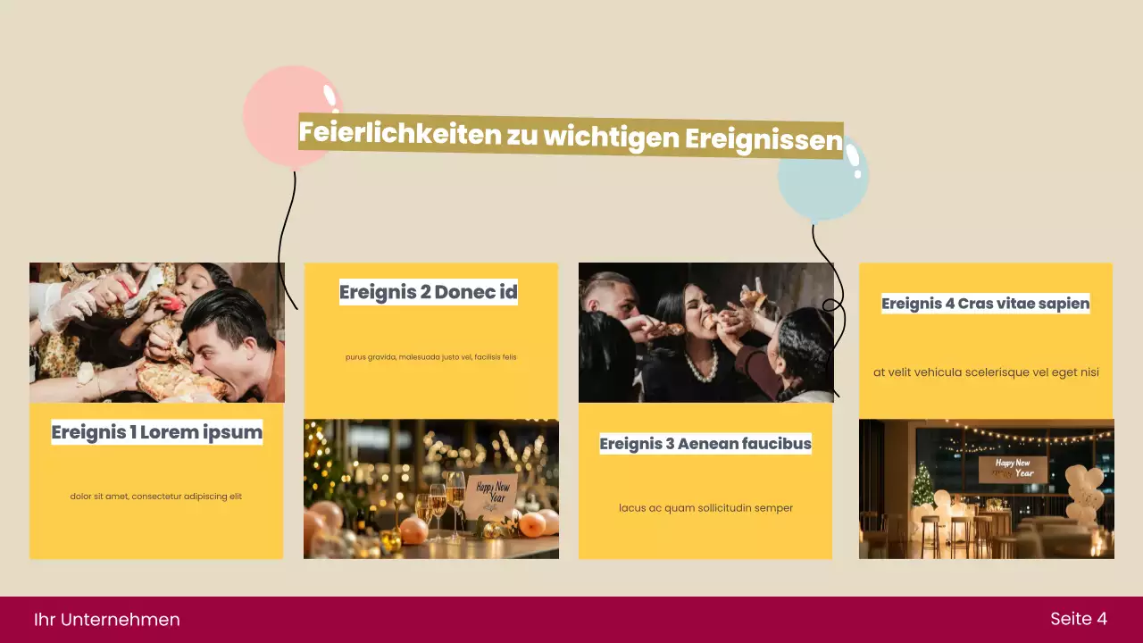 rot retro neujahr einladung