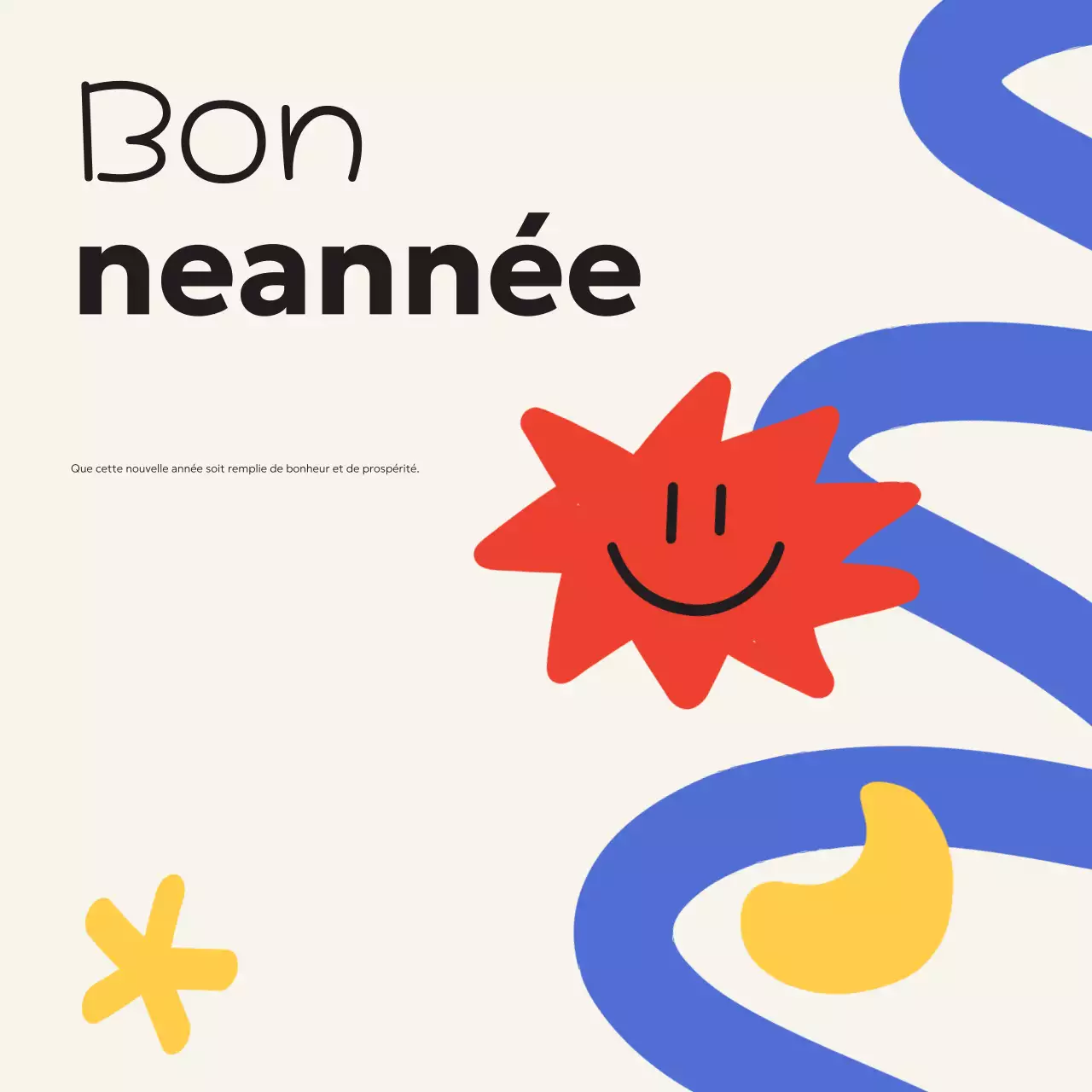 carte de vœux moderne rouge