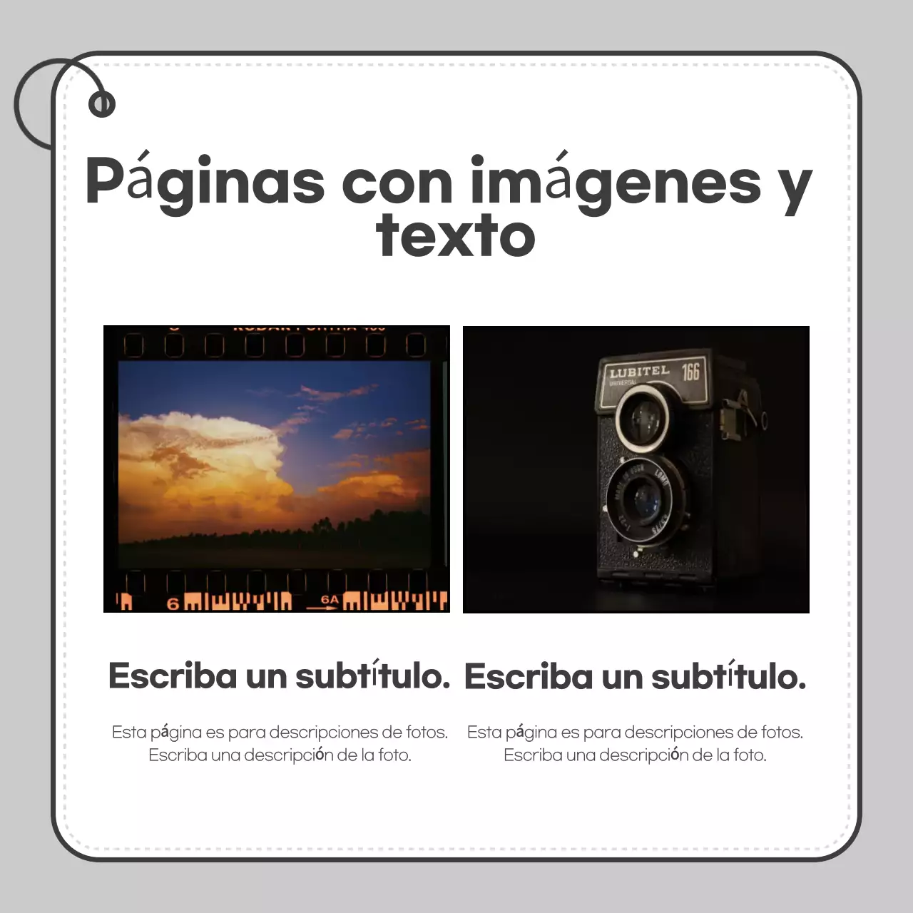 Tarjeta Simple GrisPromocionar noticias